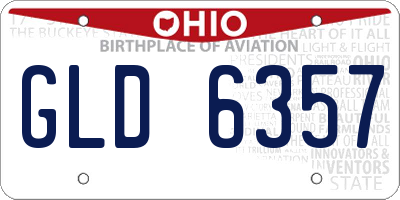 OH license plate GLD6357