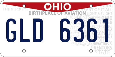 OH license plate GLD6361