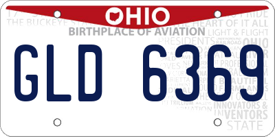 OH license plate GLD6369