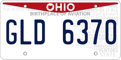 OH license plate GLD6370