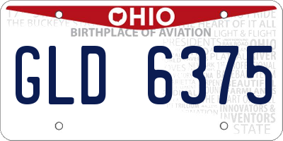 OH license plate GLD6375