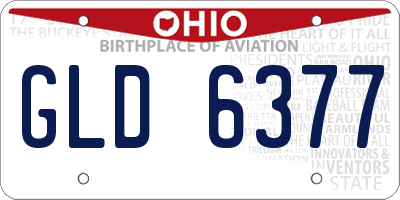 OH license plate GLD6377