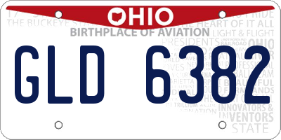 OH license plate GLD6382