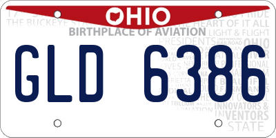 OH license plate GLD6386