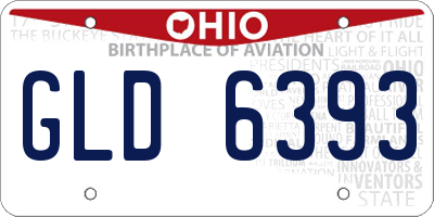 OH license plate GLD6393