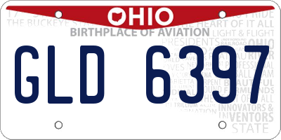 OH license plate GLD6397
