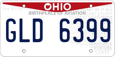 OH license plate GLD6399