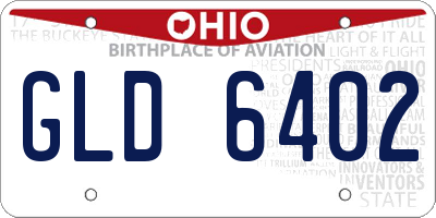 OH license plate GLD6402