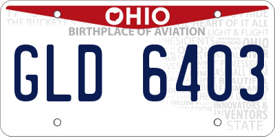 OH license plate GLD6403
