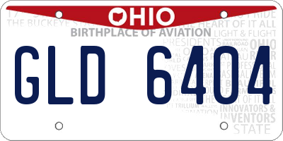 OH license plate GLD6404