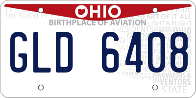 OH license plate GLD6408