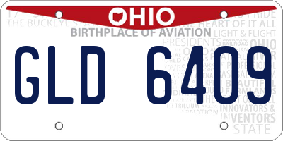 OH license plate GLD6409