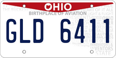 OH license plate GLD6411
