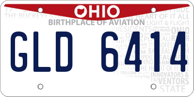 OH license plate GLD6414