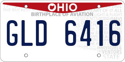 OH license plate GLD6416