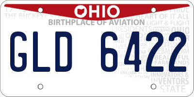 OH license plate GLD6422