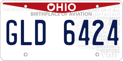 OH license plate GLD6424