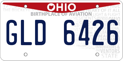 OH license plate GLD6426