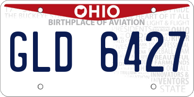 OH license plate GLD6427