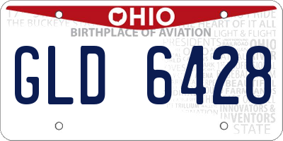 OH license plate GLD6428
