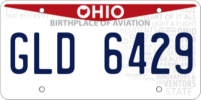 OH license plate GLD6429