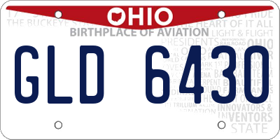OH license plate GLD6430