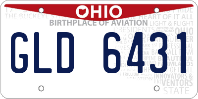 OH license plate GLD6431