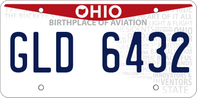 OH license plate GLD6432