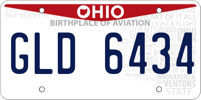 OH license plate GLD6434
