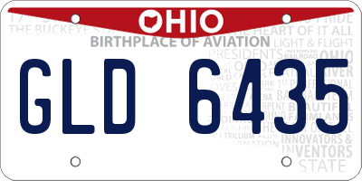 OH license plate GLD6435