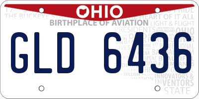 OH license plate GLD6436