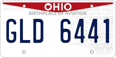 OH license plate GLD6441