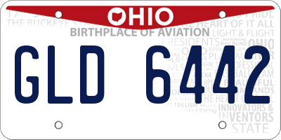 OH license plate GLD6442