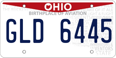 OH license plate GLD6445