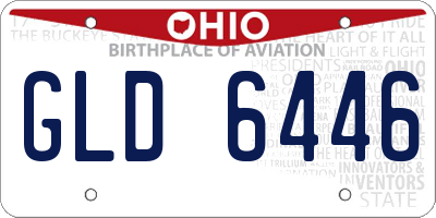 OH license plate GLD6446