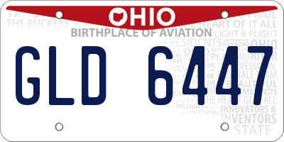 OH license plate GLD6447