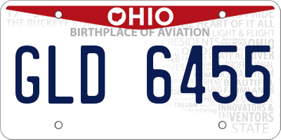 OH license plate GLD6455