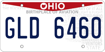OH license plate GLD6460