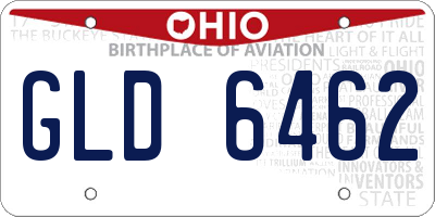 OH license plate GLD6462