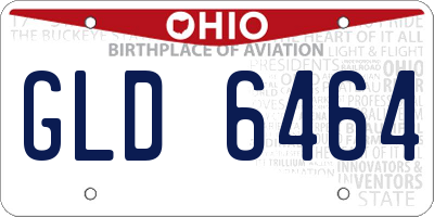 OH license plate GLD6464