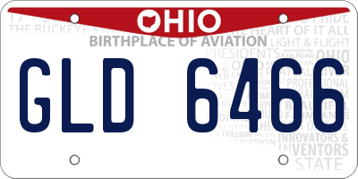 OH license plate GLD6466