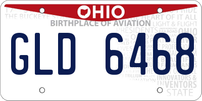 OH license plate GLD6468