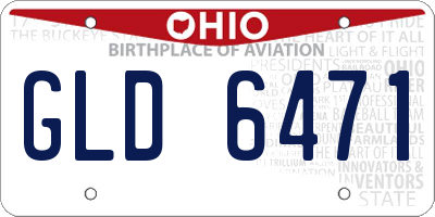 OH license plate GLD6471