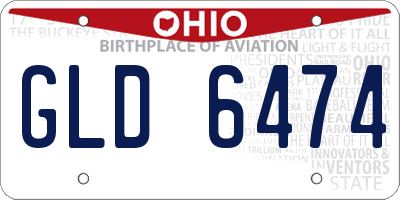 OH license plate GLD6474
