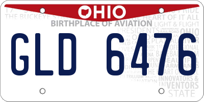 OH license plate GLD6476