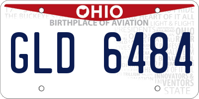 OH license plate GLD6484