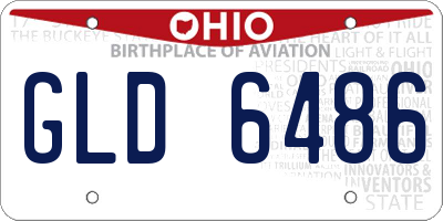 OH license plate GLD6486