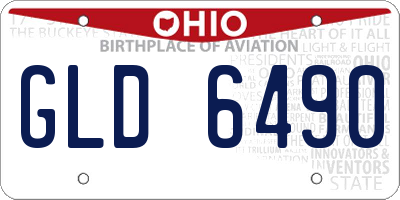 OH license plate GLD6490