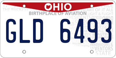 OH license plate GLD6493