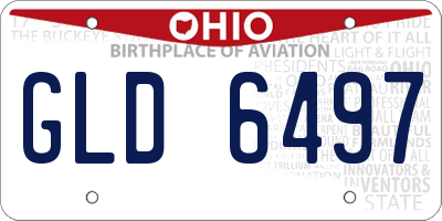 OH license plate GLD6497